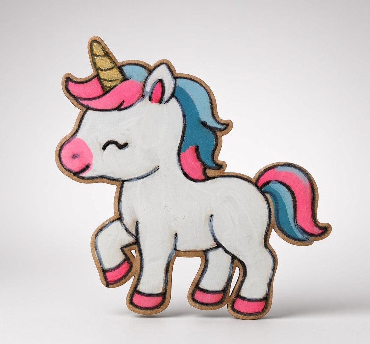 DIY MDF Unicorn Fridge Magnet