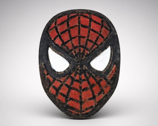 DIY MDF Spider-Man Mask Fridge Magnet