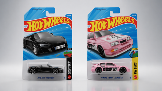Hotwheels Collector’s Guide: 2019 Audi R8 Spyder and ’87 Ford Sierra Cosworth