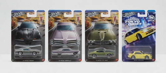 HotWheels Premium Classics & Tokyo Drift Collection: From Pontiac Legends to JDM Icons