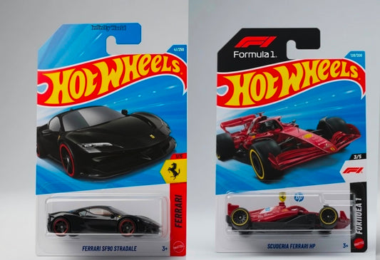 Hotwheels Ferrari Collection: SF90 Stradale & Formula 1 Scuderia Ferrari HP