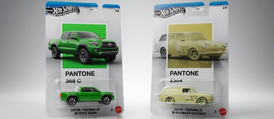 HotWheels Pantone Cars Explained: Premium Silver Series Tacoma 574 & Squareback 2304