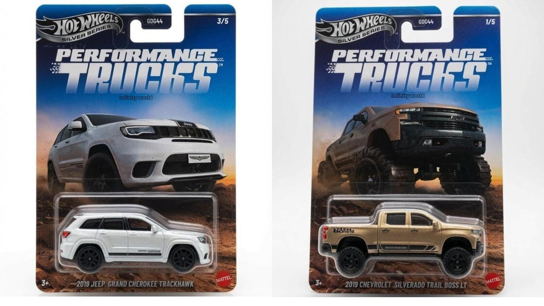 HotWheels Silver Series: 2019 TRACKHAWK vs SILVERADO TRAIL BOSS LT