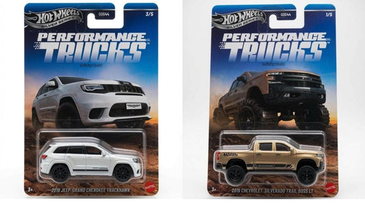 HotWheels Silver Series: 2019 TRACKHAWK vs SILVERADO TRAIL BOSS LT