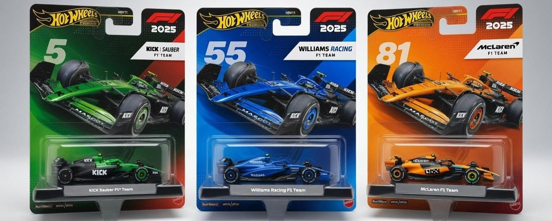 HotWheels 2025 Premium F1 Cars – McLaren, Williams & Kick Sauber Full Collection