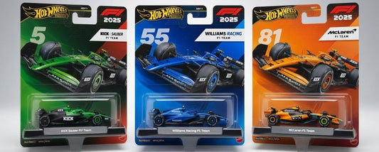 HotWheels 2025 Premium F1 Cars – McLaren, Williams & Kick Sauber Full Collection