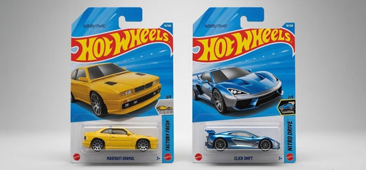 HotWheels Factory Fresh & Nitro Drive Cars – Maserati Shamal and Click Shift Guide