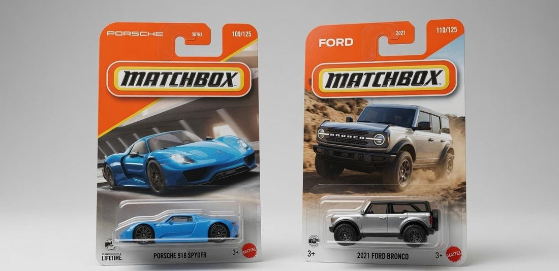 Ultimate Diecast Comparison: Porsche 918 Spyder and 2021 Ford Bronco Matchbox Models