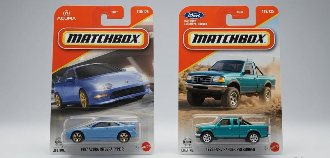 Matchbox Diecast Review: 1997 Acura Integra Type R & 1993 Ford Ranger Prerunner