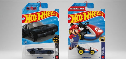 hotwheels Batmobile vs Mario Kart Standard Kart Detailed Review