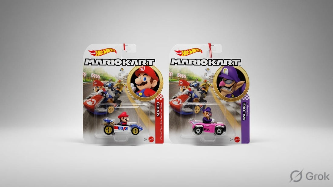 Hotwheels Gaming Cars Mario Kart & Waluigi Kart Breakdown