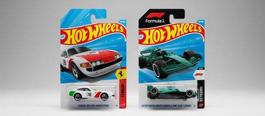 HotWheels Ferrari vs F1: 365 GTB4 Competizione & Aston Martin F1 Review