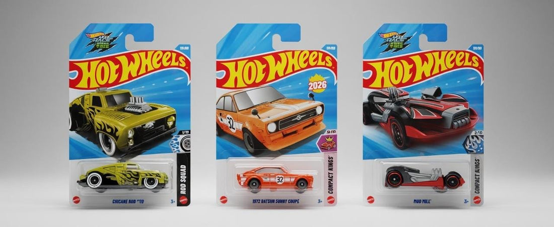 HotWheels Trio Review: Nissan Sunny, Mod Rod & Off-Road Muscle Truck