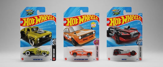 HotWheels Trio Review: Nissan Sunny, Mod Rod & Off-Road Muscle Truck