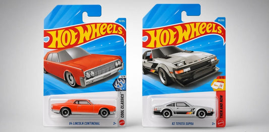 Hotwheels ’84 Lincoln Continental & ’82 Toyota Supra  A Classic American-JDM Showdown