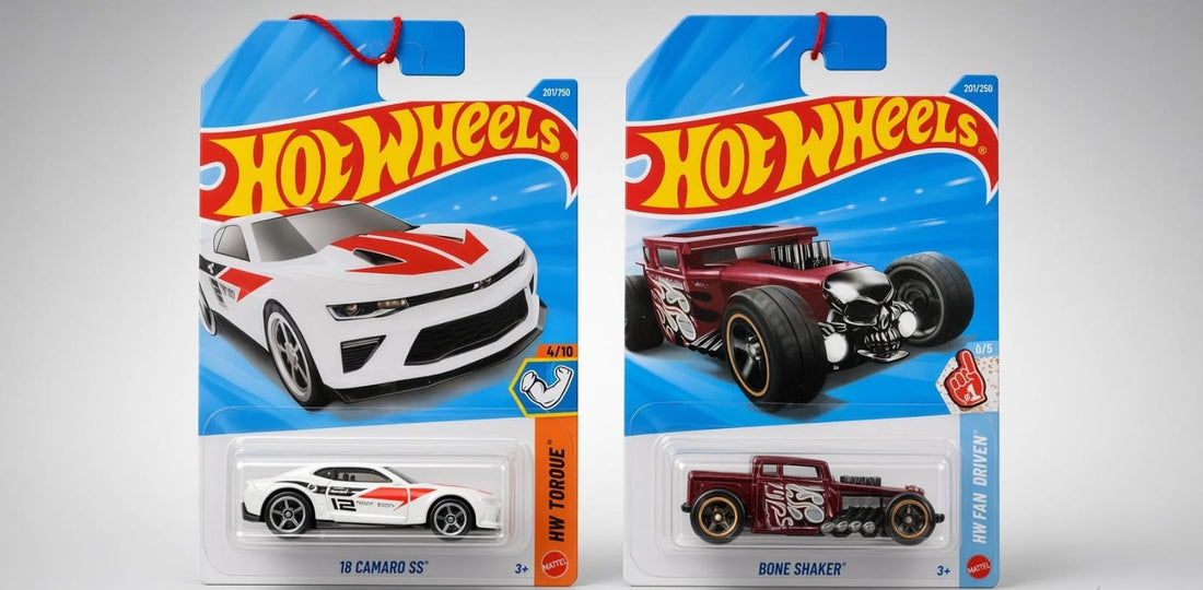 Hotwheels ’18 Camaro SS & Bone Shaker: Modern Muscle Meets Iconic Custom Style