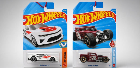 Hotwheels ’18 Camaro SS & Bone Shaker: Modern Muscle Meets Iconic Custom Style