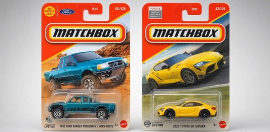 Matchbox 1993 Ford Ranger Prerunner & 2023 Toyota GR Supra  Off-Road Meets Performance