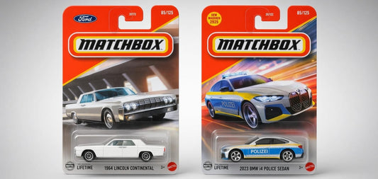 Matchbox 1964 Lincoln Continental & 2023 BMW i4 Police Sedan  Classic Meets Modern