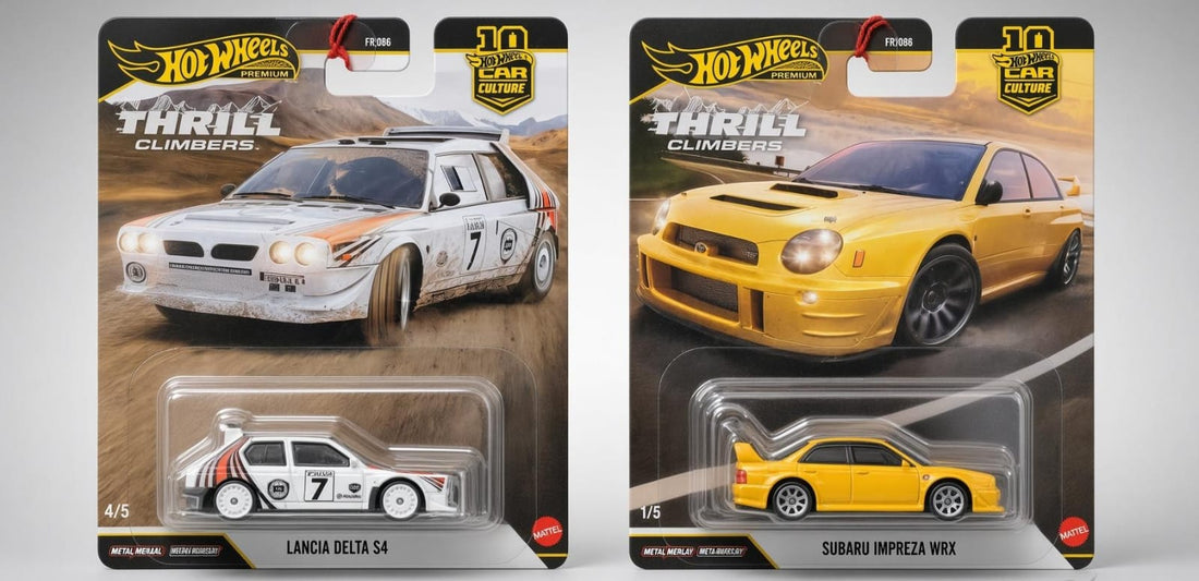 Hotwheels Premium Thrill Climbers: Lancia Delta S4 & Subaru Impreza WRX