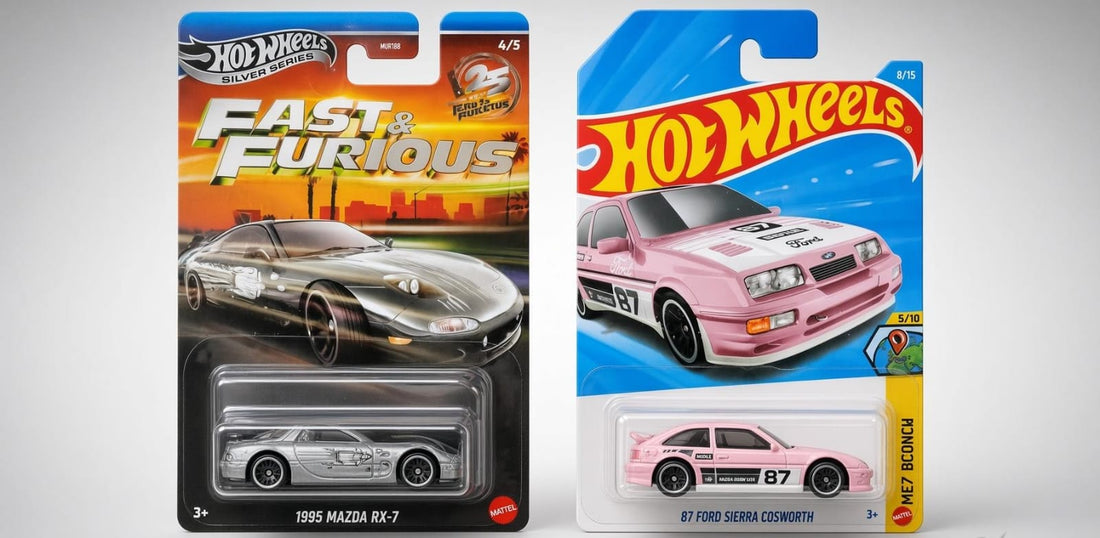 Hotwheels 1995 Mazda RX-7 & 1987 Ford Sierra Cosworth – Two Performance Legends
