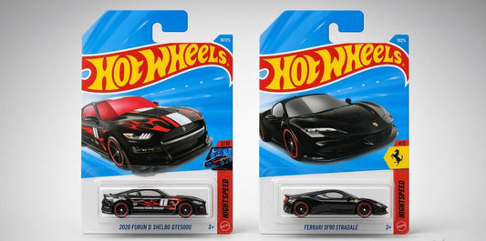 Hotwheels NightSpeed: 2020 Ford Mustang Shelby GT500 & Ferrari SF90 Stradale