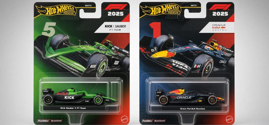 Hotwheels Premium 2025 F1 Collection: Kick Sauber & Oracle Red Bull Racing Die-Cast Cars