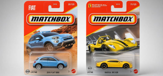 Matchbox Die-Cast Collection: 2016 Fiat 500X & Radical SR3 XXR