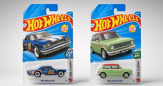 Hotwheels Cool Classics: 1963 Ford Galaxie & Mini JCW Electric
