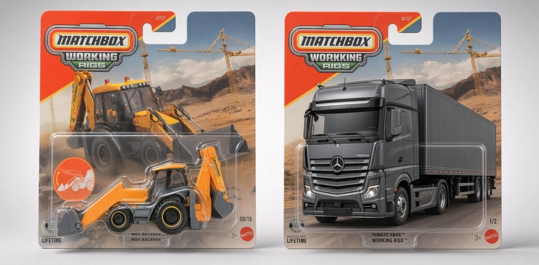 Matchbox Working Rigs 2026 Collection: Backhoe & Actros