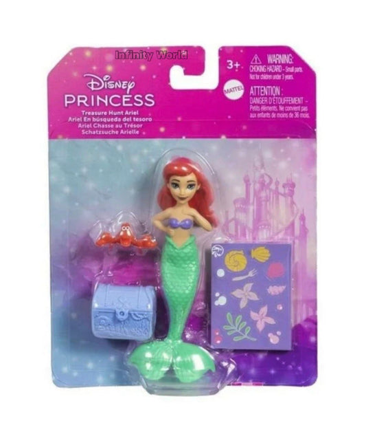 Disney Princess Ariel Mini Mermaid Doll Toy Set with Accessories for Kids