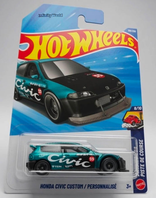 Hotwheels Honda Civic Custom / Personnalise Drag Racers Piste De Course