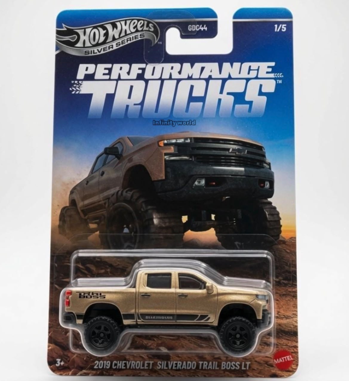 Hotwheels Silver Series 2019 Chevrolet Silverado Trail Boss Lt