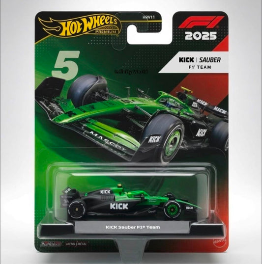 Hotwheels Premium 2025 Kick Sauber F1 Team