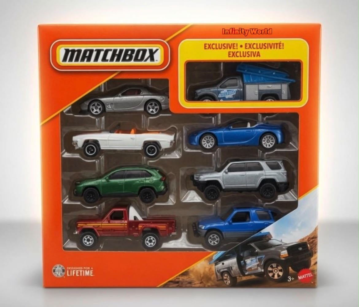 Matchbox Ford f-250 Super Duty W/Ramp/Rampe, 2021 Lexus Lc 500,2019 Toyota 4Runner,1997 Toyota Rava4Off Road/ Hors-Route,2002 Mazda RX7 Spirit R,1969 Camaro SS 396,2023 Toyota Rava Trd , 1980Jeep J0 Stepside