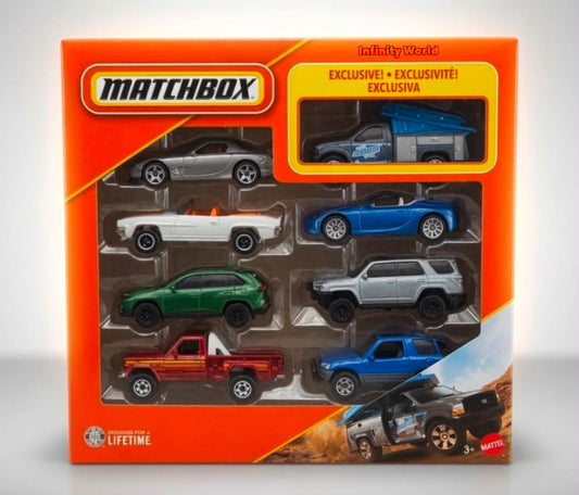 Matchbox Ford f-250 Super Duty W/Ramp/Rampe, 2021 Lexus Lc 500,2019 Toyota 4Runner,1997 Toyota Rava4Off Road/ Hors-Route,2002 Mazda RX7 Spirit R,1969 Camaro SS 396,2023 Toyota Rava Trd , 1980Jeep J0 Stepside