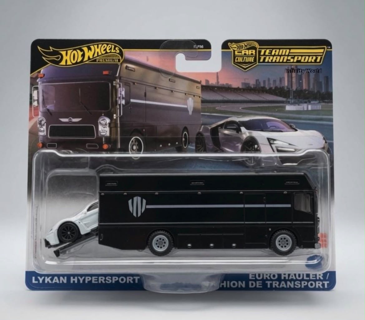 Hotwheels Premium Lykan Hypersportsn Euro Hauler/Camion De Transport