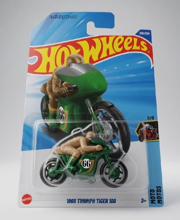 Hotwheels 1966Triumph Tiger 100 Moto Motos