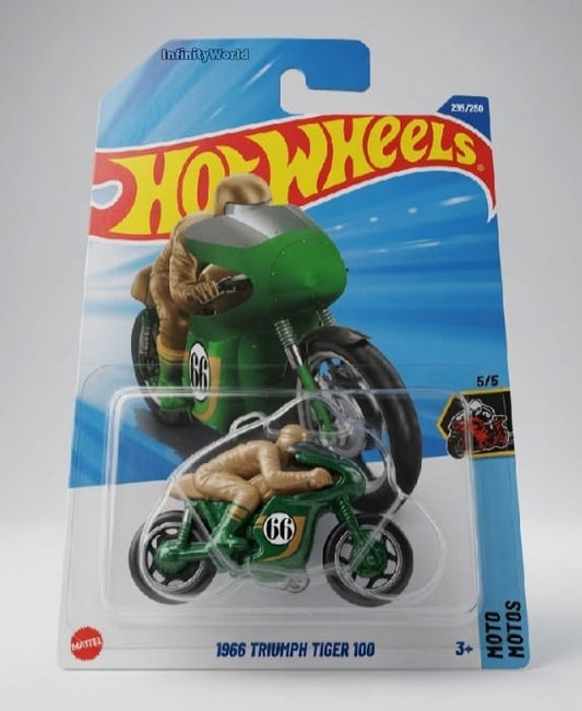Hotwheels 1966Triumph Tiger 100 Moto Motos