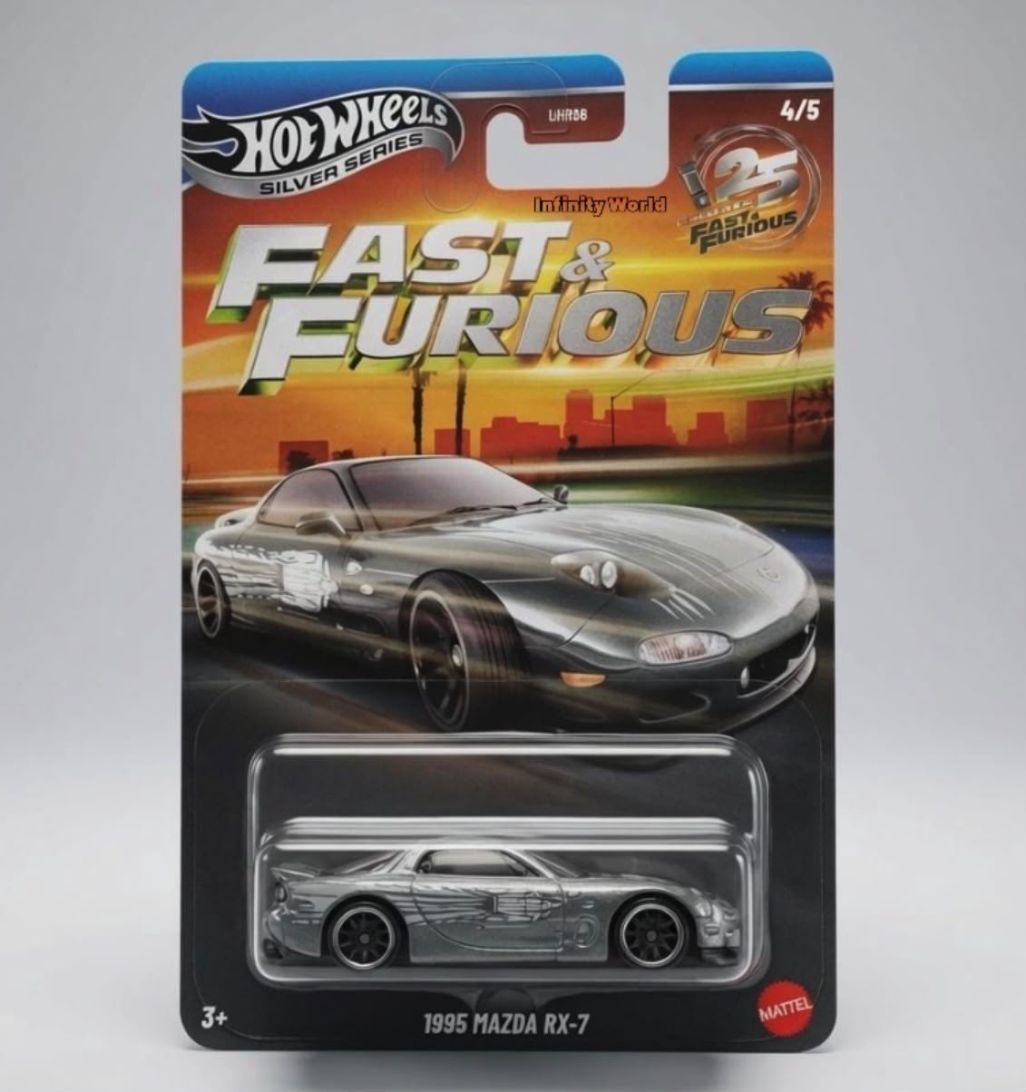 Hotwheels Silver Series Fast & Furious 1995Mazda Rx-7