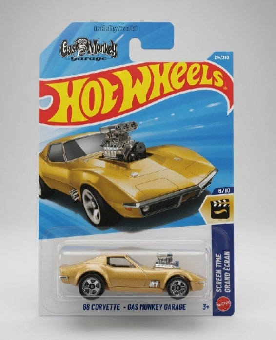 Hotwheels '68 Corvette -Gas Monkey Garage  Screen Time Grand Ecran