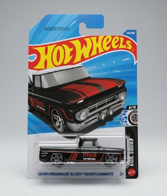 Hotwheels Custom / Personnalise'62 Chevy Pickup/Camionnette Rod Squad