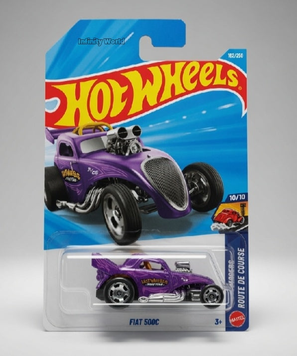 Hotwheels Fiat 500C Drag Racers Piste De Course