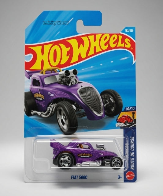 Hotwheels Fiat 500C Drag Racers Piste De Course