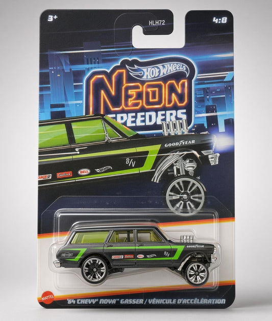 Hotwheels Neon Speeders '64 chevy Nova Gasser / Vehicule Dacceleration