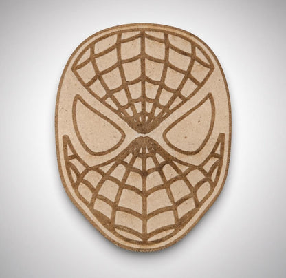 DIY MDF Spider-Man Mask Fridge Magnet