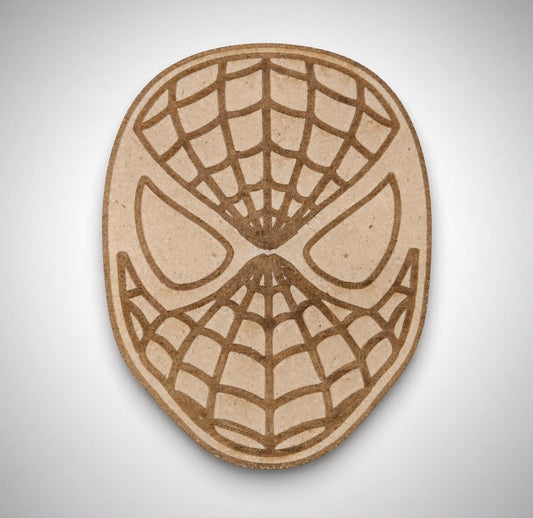 DIY MDF Spider-Man Mask Fridge Magnet