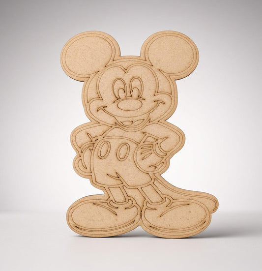 Mickey Mouse MDF Wooden Cutout DIY Craft Decoration