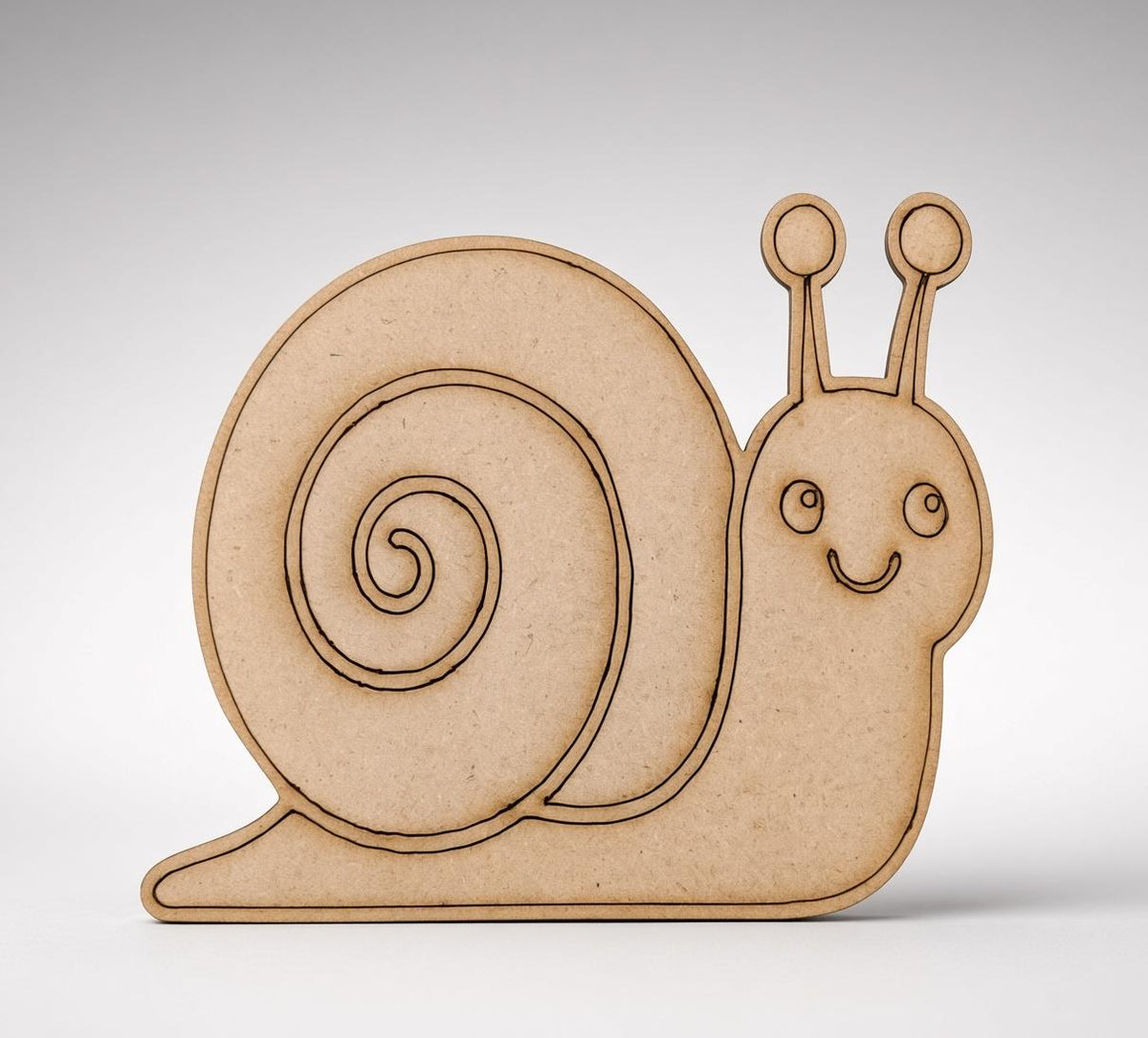 Cute Snail MDF Wooden Cutout