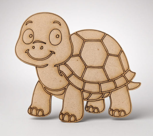 Cute Turtle MDF Wooden Cutout